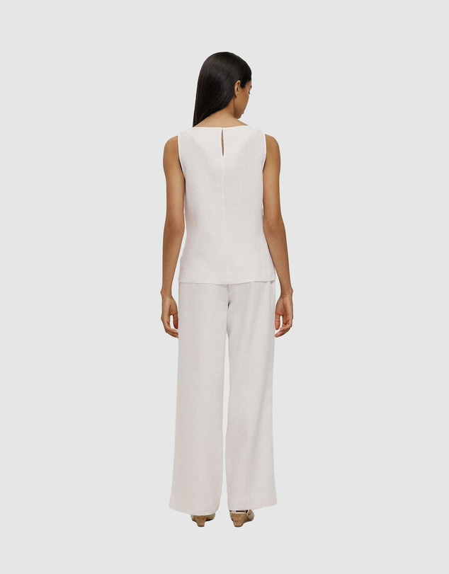 Trenery - Linen Boatneck Tank