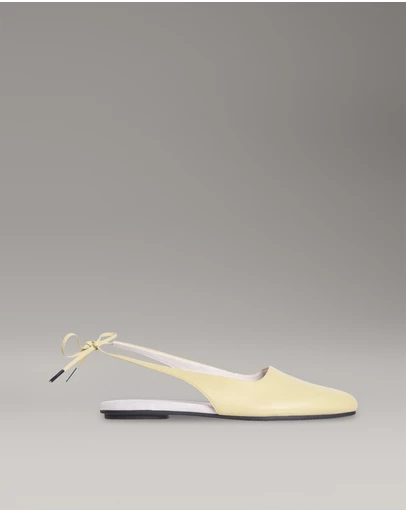 Calvin Klein - Leather Slingback Ballerinas