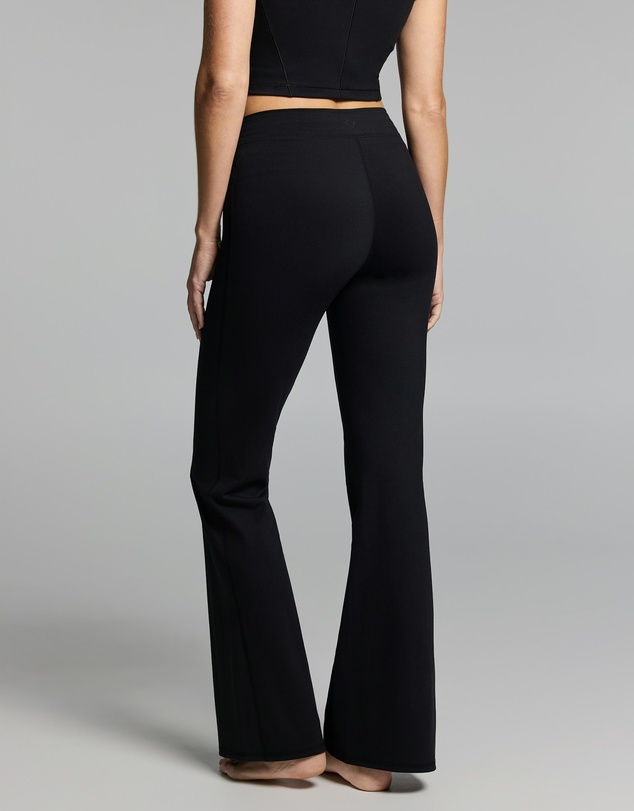 Rockwear - No Front Seam Tie Front Slim Flared Tights