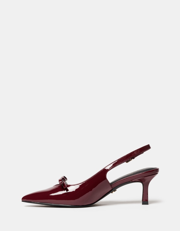 Forever New - Margo Bow Trim Slingback Heeled Sandals