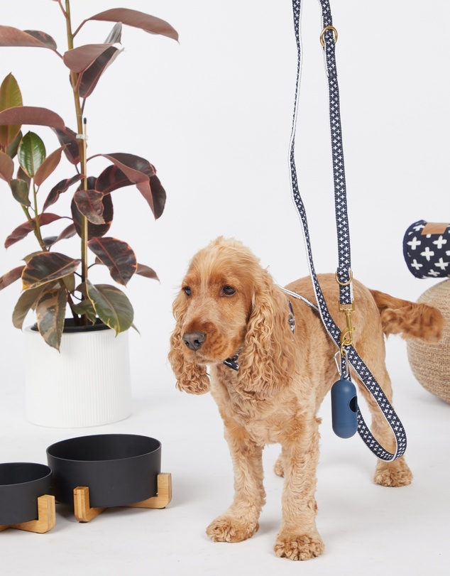 Mog & Bone - Multi-Function Hemp Dog Lead - Navy Cross