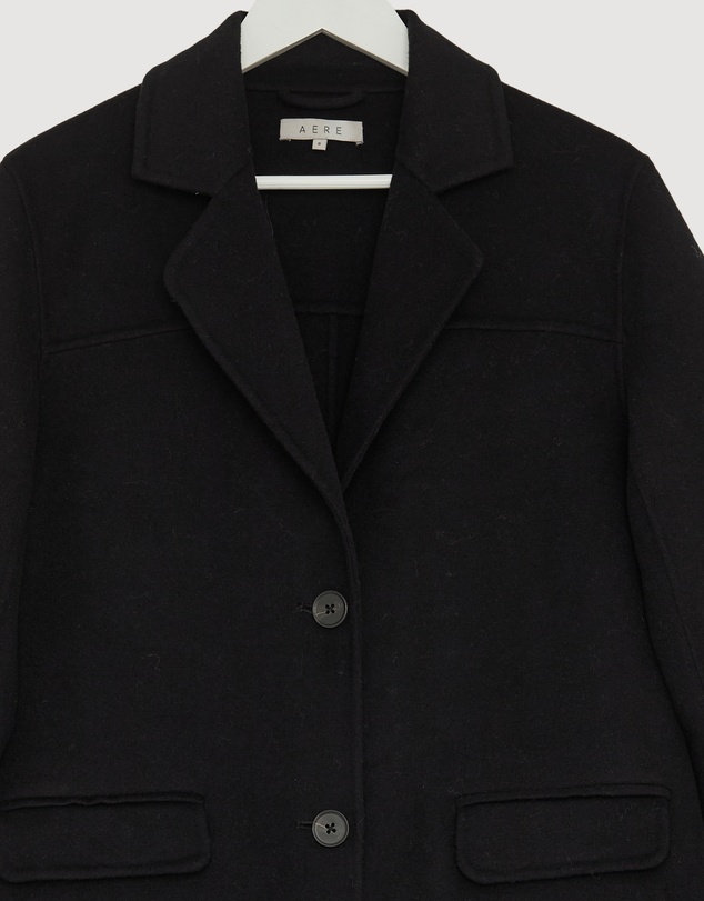 Revibe - Repaired AERE Orla Double Faced Wool Coat - AU 8