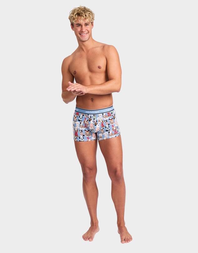 Mitch Dowd - Mitchdowd Dog Print Cotton Trunks 3 Pack