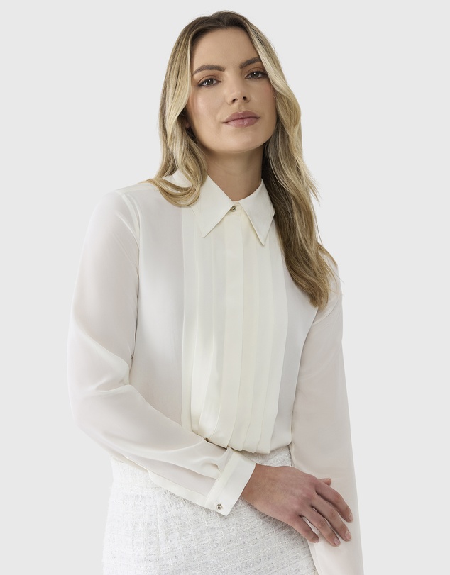 Farage - Pleated Panel Blouse