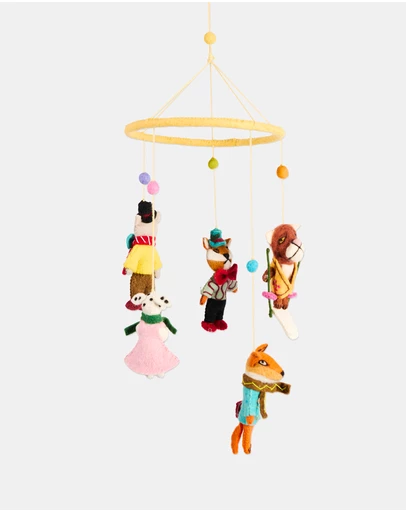 Kip&Co - Snow Fun Felted Wool Mobile - Babies
