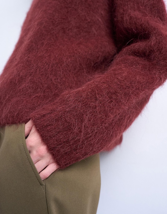 TOPSHOP - Knitted Premium Alpaca Crew Neck Boxy Jumper