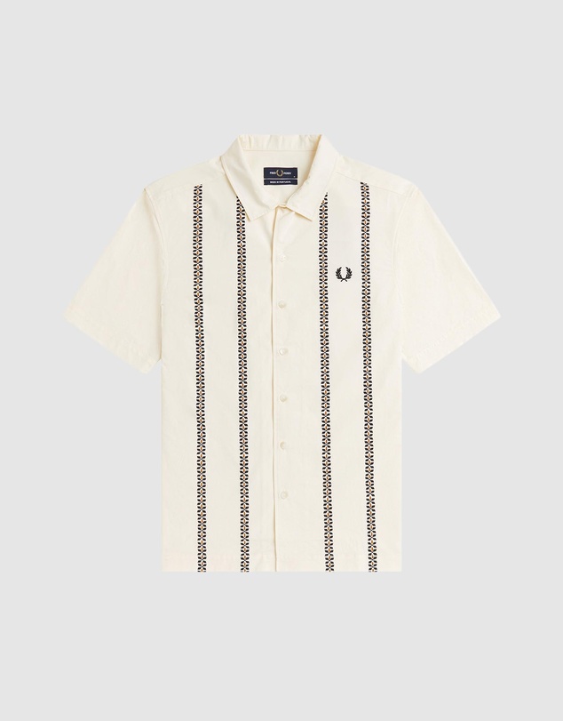 Fred Perry - Placement Print Revere Collar Shirt