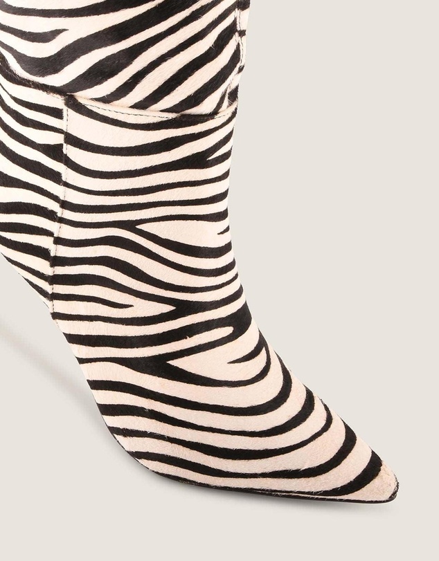 Shelly Shen - Marlow Heel Long Boots Zebra