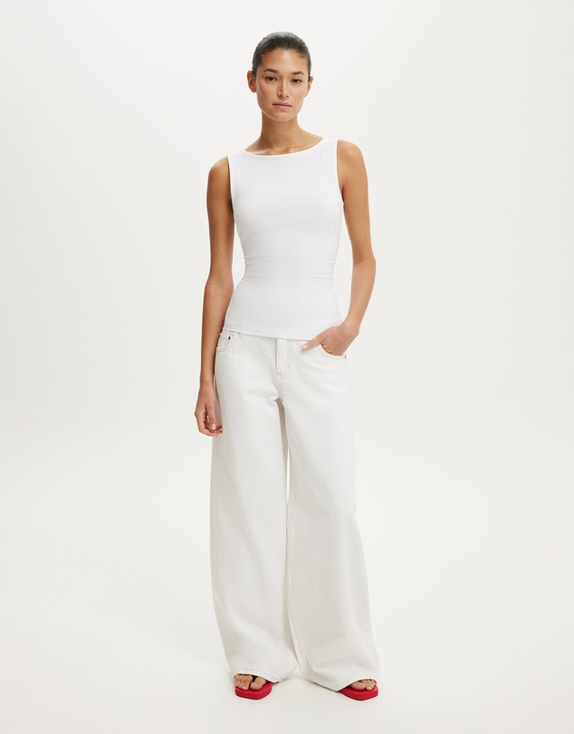 Cotton On - Longline Boat Neck Tank