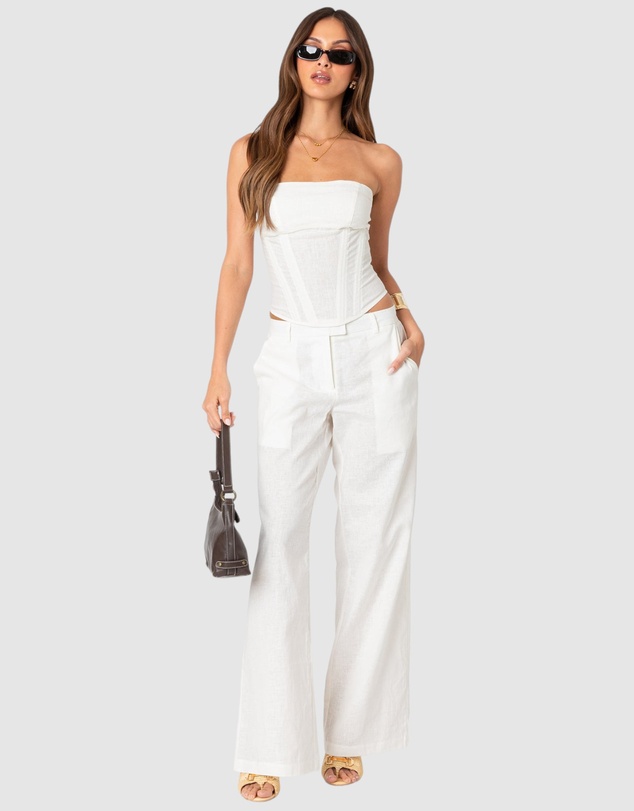 EDIKTED - Arya Linen Look Corset