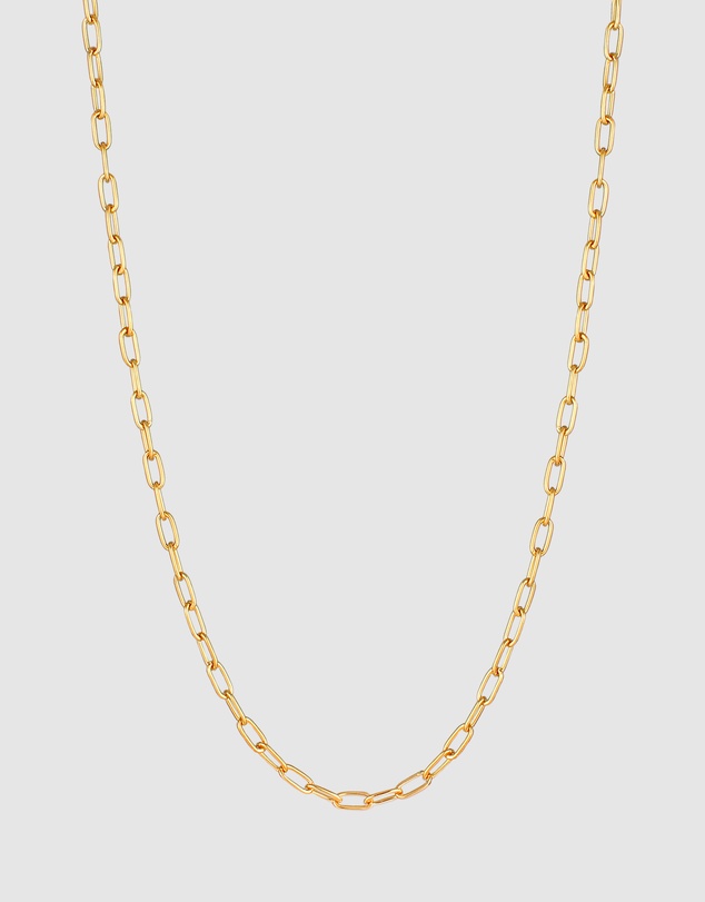 Kuzzoi - ICONIC EXCLUSIVE - Classic Long Link Chain Necklace in Gold-Plated 925 Sterling Silver