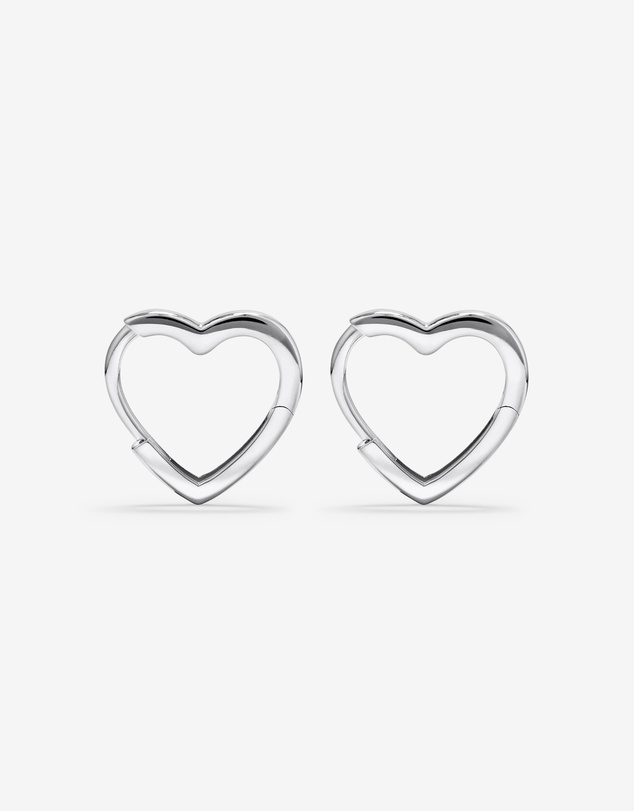Michael Hill - 11mm Heart Shape Huggie Earrings in Sterling Silver