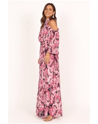 Petal & Pup - Hilary Pleated Maxi Dress - Pink Floral
