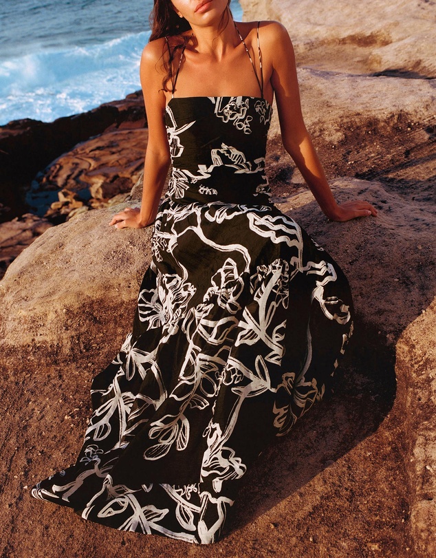 Shona Joy - Lila Double Strap Tiered Maxi Dress