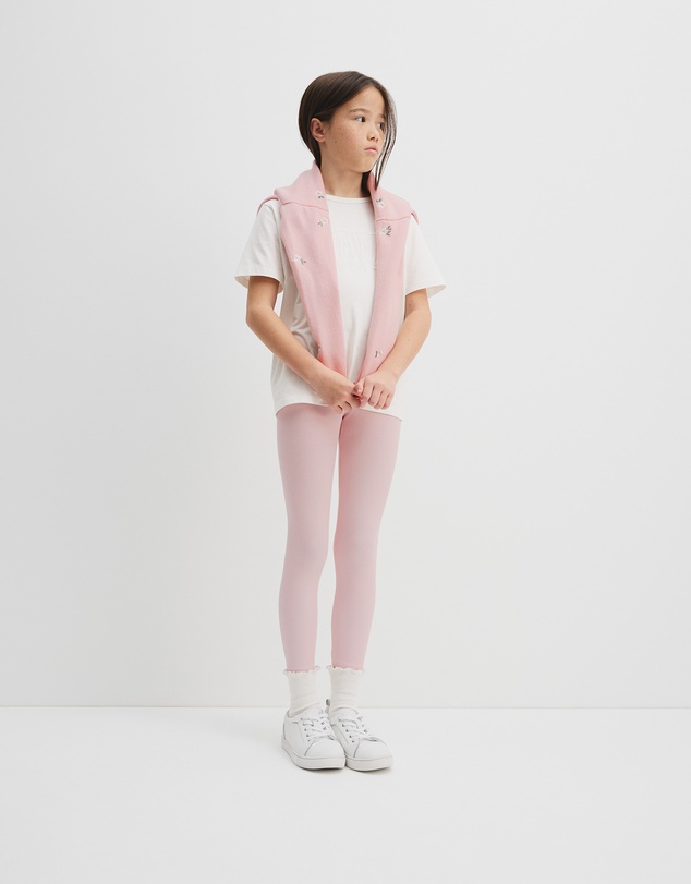 Country Road - Organically Grown Cotton Blend Solid Rib Legging