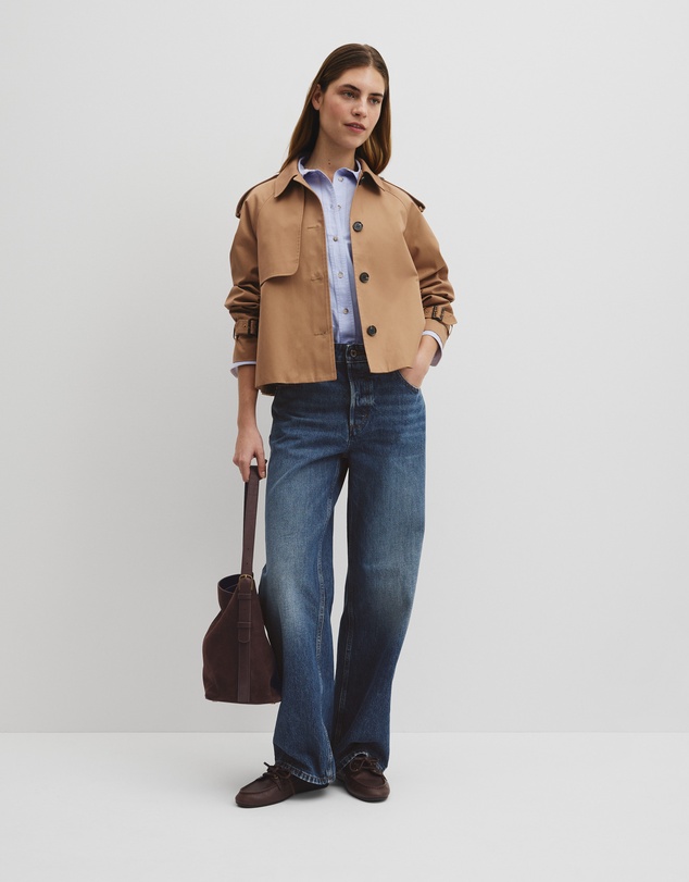 Country Road - Crop Swing Trench Jacket