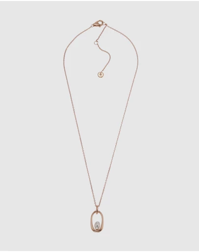 Skagen - Agnethe Rose Gold Tone Pendant Necklace