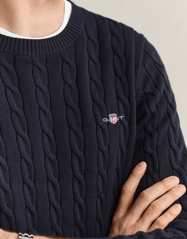 Gant - Cotton Cable Crew Neck Knit
