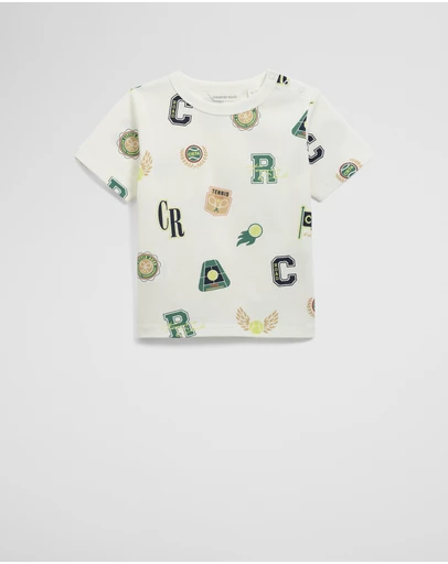Country Road - Cotton Tennis Motif T-shirt