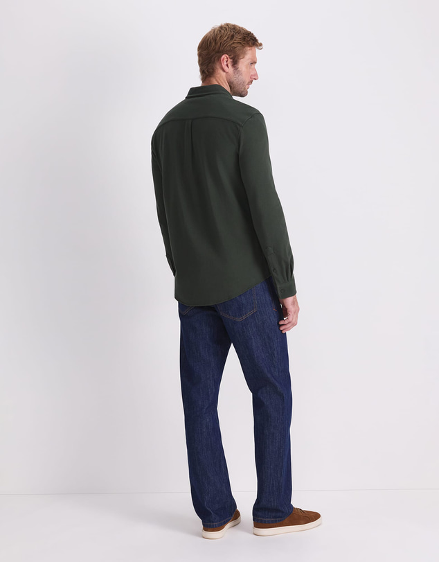 Sportscraft - Long Sleeve Pique Shirt
