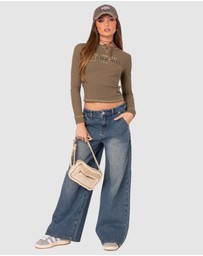 EDIKTED - Army Wife Ribbed T-Shirt