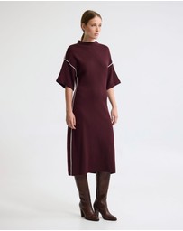 Oxford - Natalya Knit Contrast Piping Dress