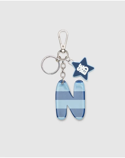 Seed Heritage - BLUE STRIPE INITIAL KEYRING