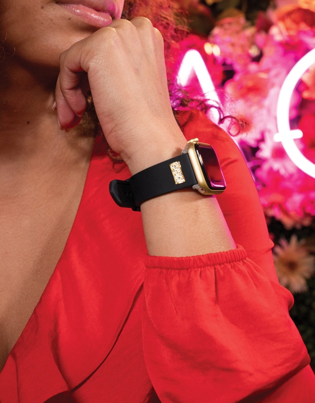 GUESS - Guess Apple Band - Frontier Black & Gold Silicone Stones 38/40/41mm