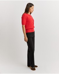 Toorallie - Pointelle Knit Polo