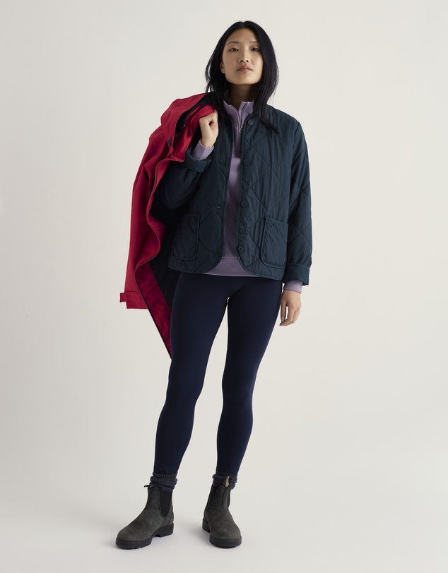 Seasalt - Seasalt Cornwall Purple Navigation Jersey Quarter Zip Sweatshirt