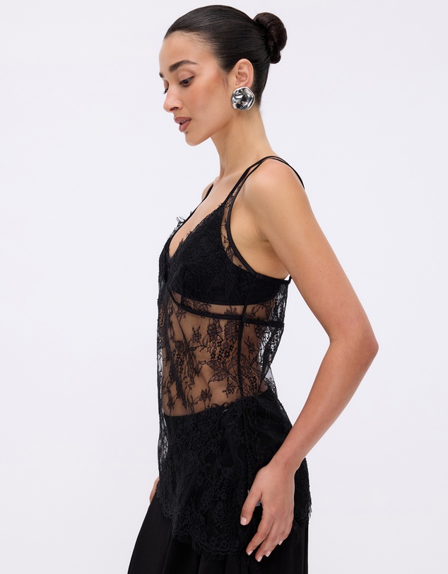 Minima Esenciales - Fara Asym Lace Top