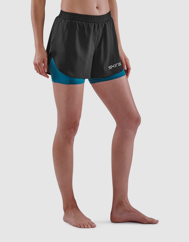 SKINS - SKINS Women's Series-3 Running/Gym X-Fit Shorts Activewear Black
