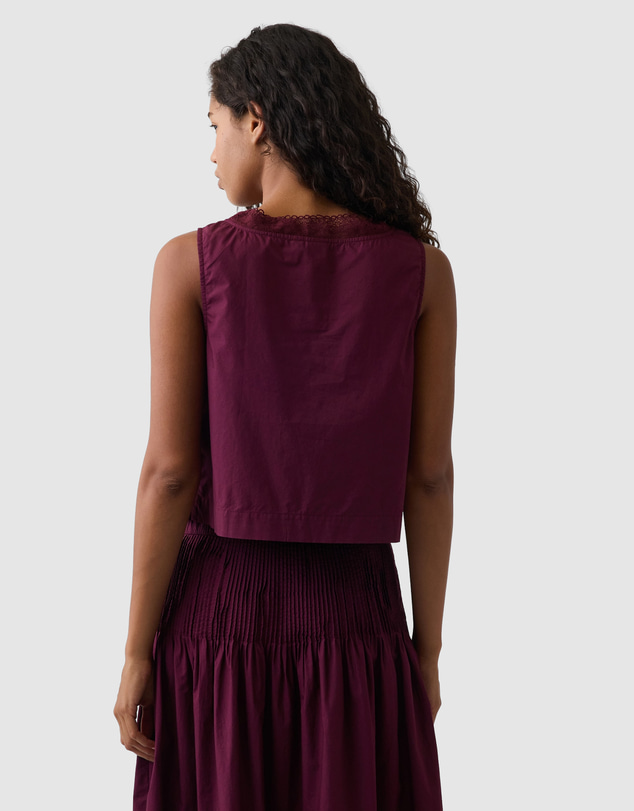 GAP - Sleeveless Lace Insert Shell Top