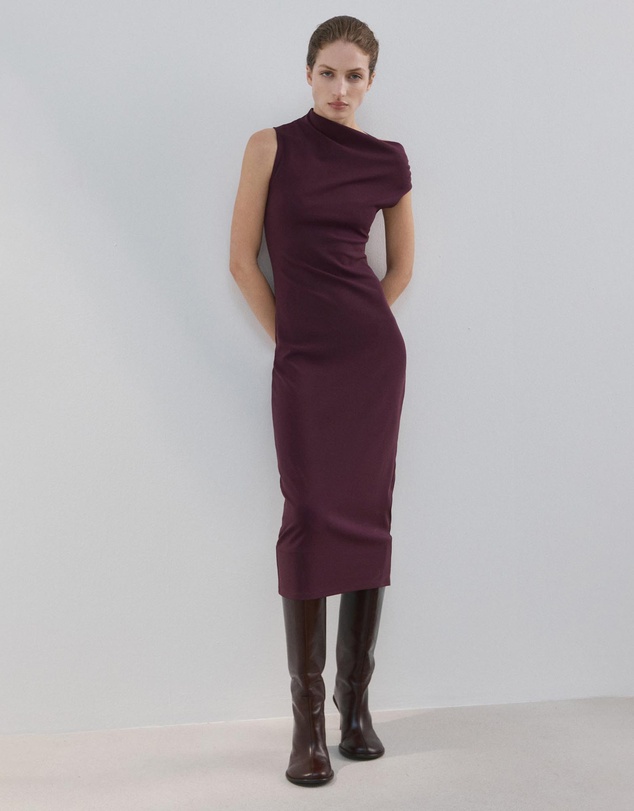M.N.G - Asymmetrical Midi-Dress