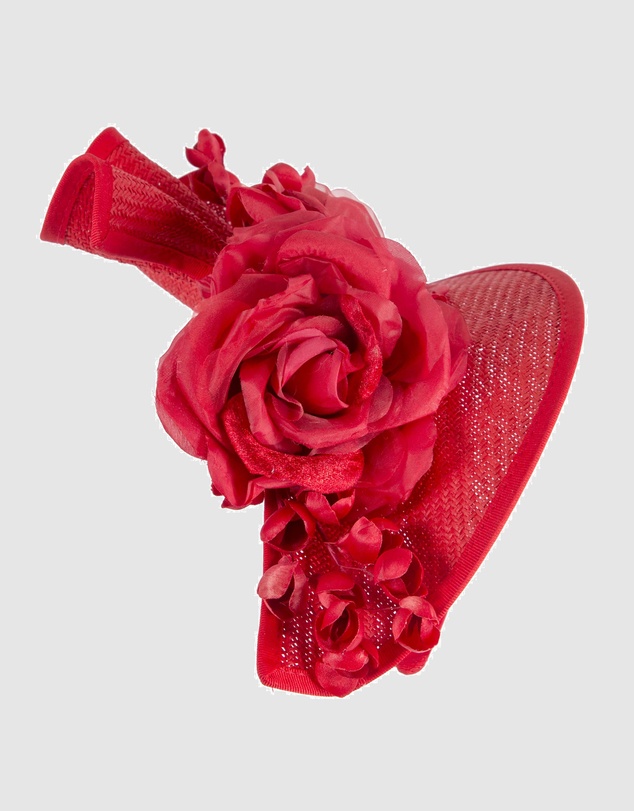 Fillies Collection - Bespoke Sculpted Red Racing Fascinator