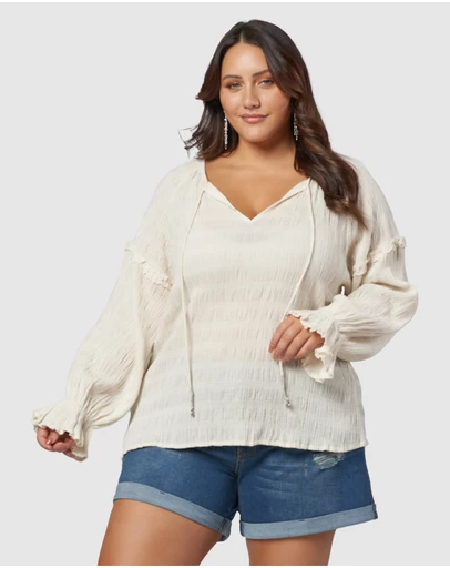 The Poetic Gypsy - Paros Textured Blouse