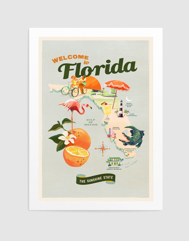 Olive et Oriel - Florida by The Whiskey Ginger Art Print