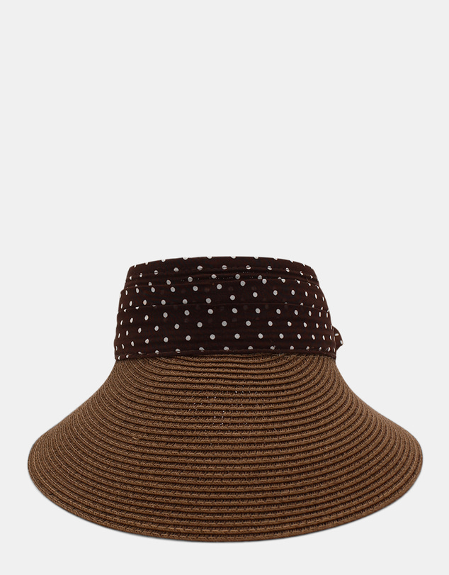 Morgan & Taylor - Bridie Braided Straw Visor in Brown