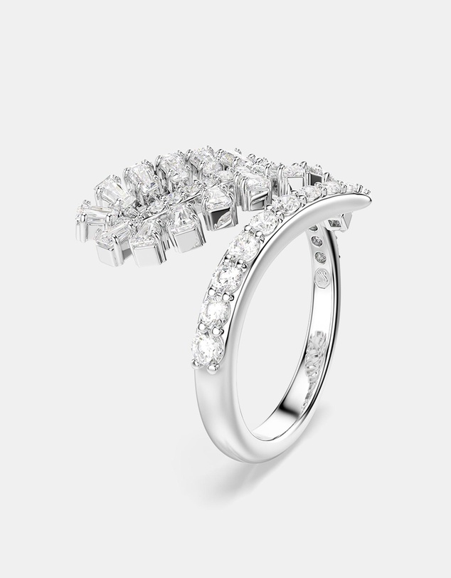 Swarovski - Vienna:Ring Feather Whi/Rhs 50