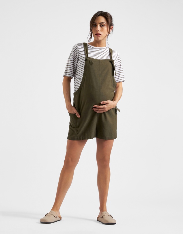 Ripe Maternity - Terry Linen Playsuit