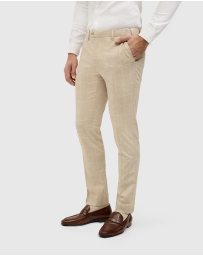 Politix - Windowpane Check Tailored Pant