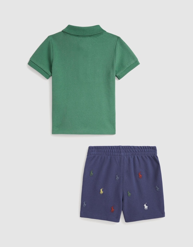 Polo Ralph Lauren - Mesh Polo Shirt & Shorts Set - ICONIC EXCLUSIVE - Babies