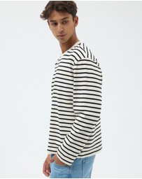 AERE - Heavyweight Stripe LS Tee