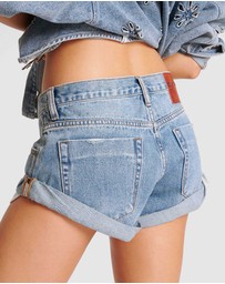ONE TEASPOON - Bandits Low Waist Denim Shorts - Iconic Exclusive