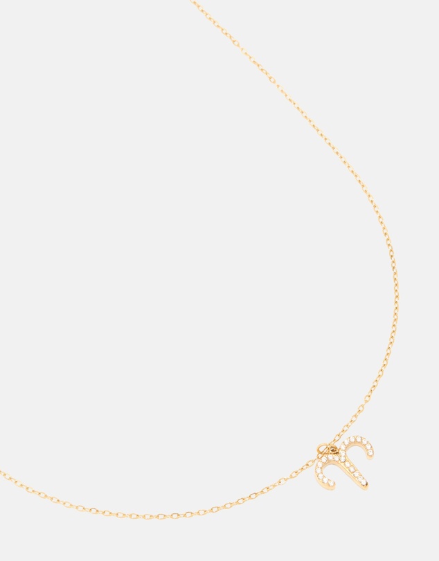 Lovisa - Waterproof Gold Plated Stainless Steel Cubic Zirconia Aries Zodiac Sign Necklace