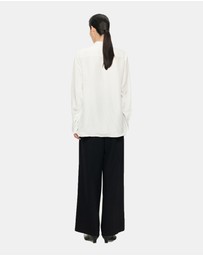 JNBY - JNBY Loose Fitting Long-Sleeved Silk Shirt