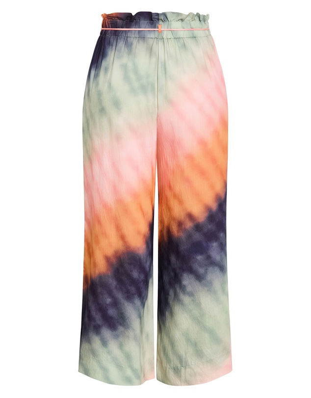 City Chic - Plus size Sunset Ombre Print Wide Leg Pant - peach