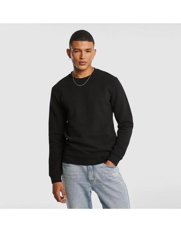 yd. - Tech Crew Neck Textured Sweatshirt