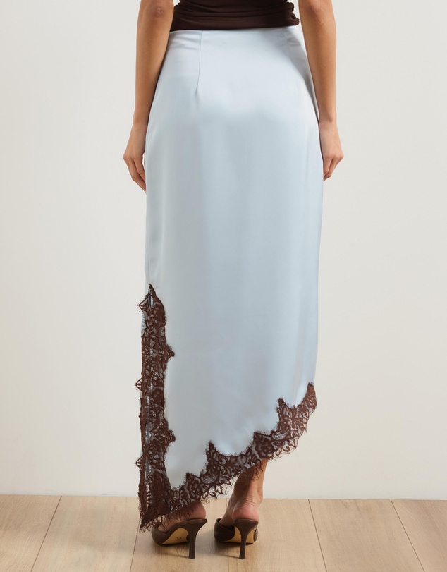 Atmos&Here - Alanna Asymmetrical Lace Side Split Midi Skirt