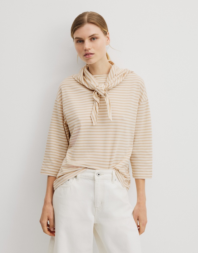 Country Road - Australian Cotton Scarf Crop Sleeve T-shirt